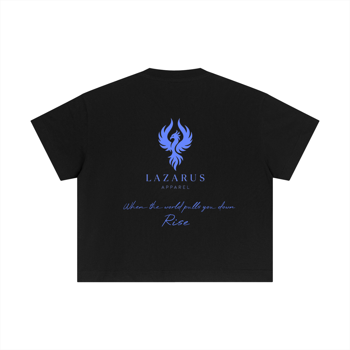 RISE. Boxy Tee - Black/Blue
