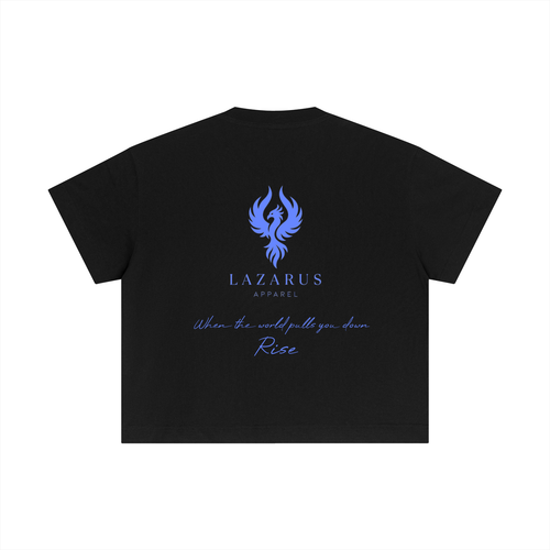 RISE. Boxy Tee - Black/Blue